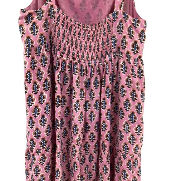 Emerson Fry India Collection Sara Tier Dress Day Flowers Aurora Pink Size Large - Picture 13 of 16